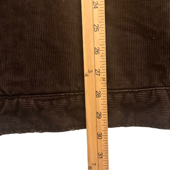 American Eagle Brown Corduroy Trucker Jacket Mens XXL Faux Fur Lined Heavyweight - Picture 8 of 11